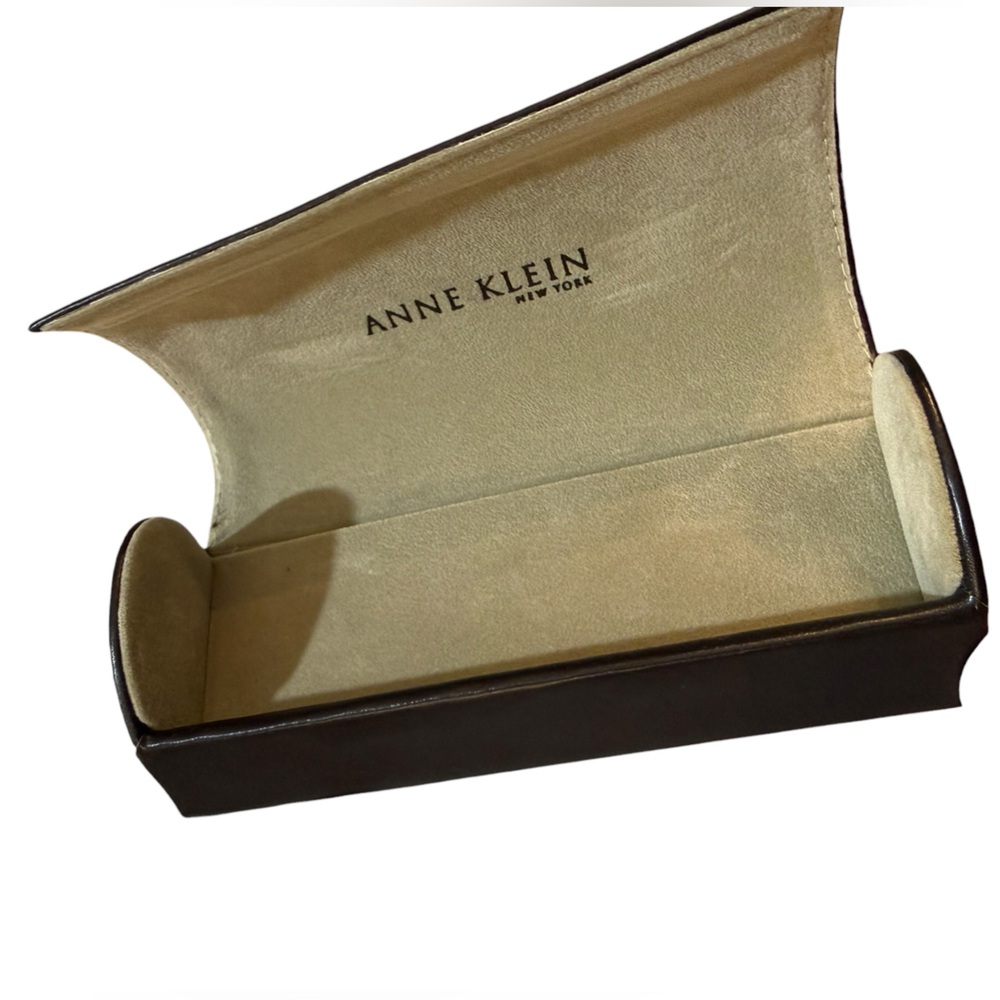 Anne Klein Espresso Embossed Leather Glasses Holder - Picture 6 of 14